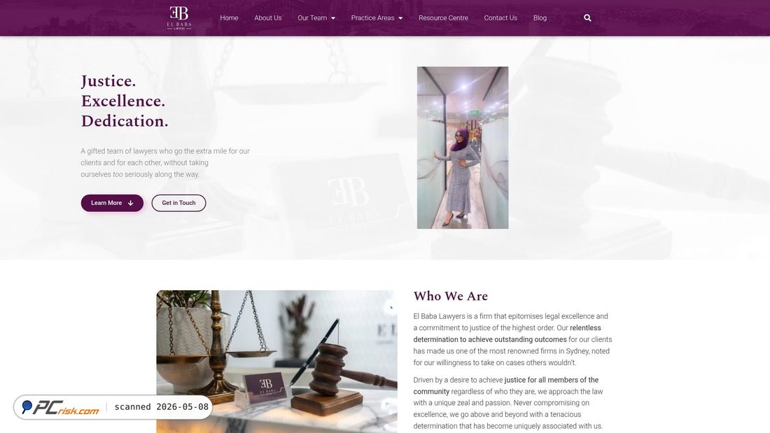 Screenshot von elbabalawyers.com
