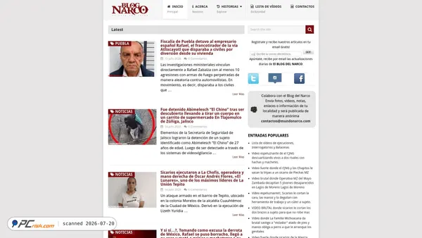 elblogdelnarco.com screenshot