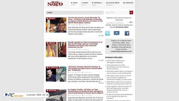 elblogdelnarco.com screenshot