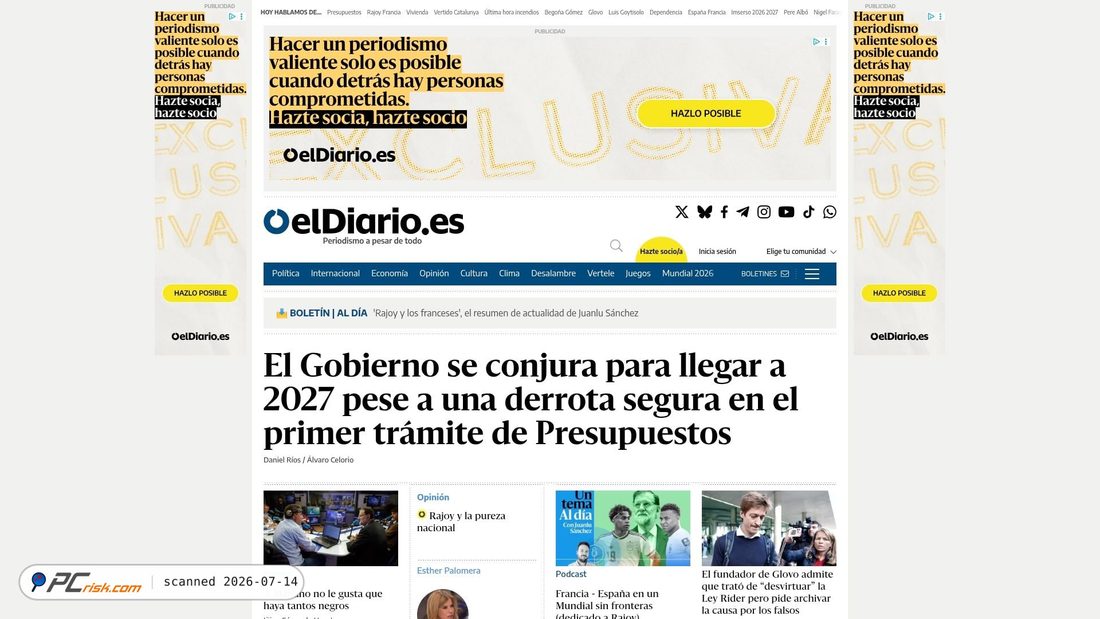 Screenshot of eldiario.es