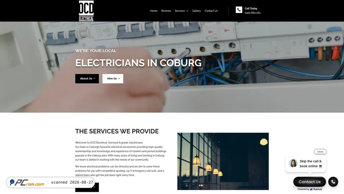 Screenshot of electricalcoburg.com.au
