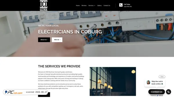 electricalcoburg.com.au screenshot