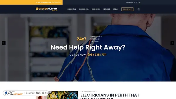 electricalcontractor.com.au screenshot