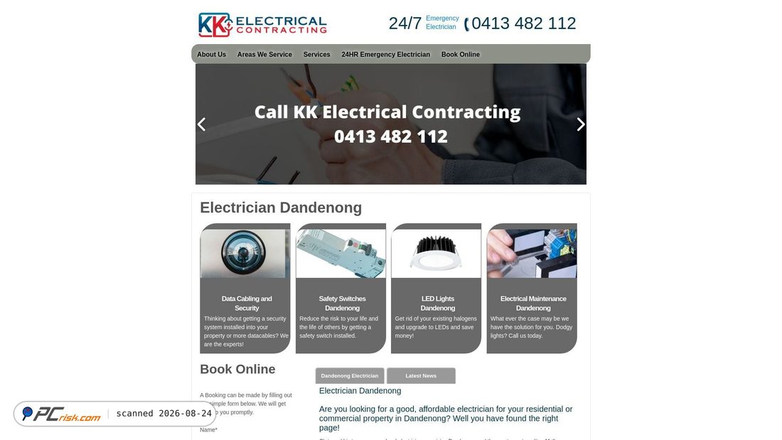 Screenshot di electricaldandenong.com.au
