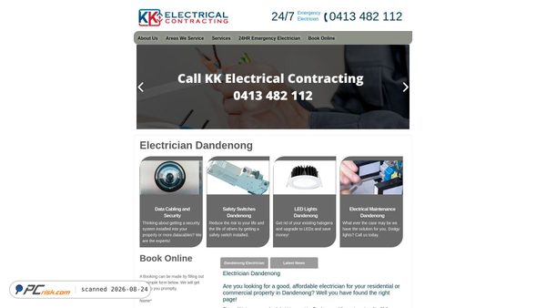 Screenshot di electricaldandenong.com.au
