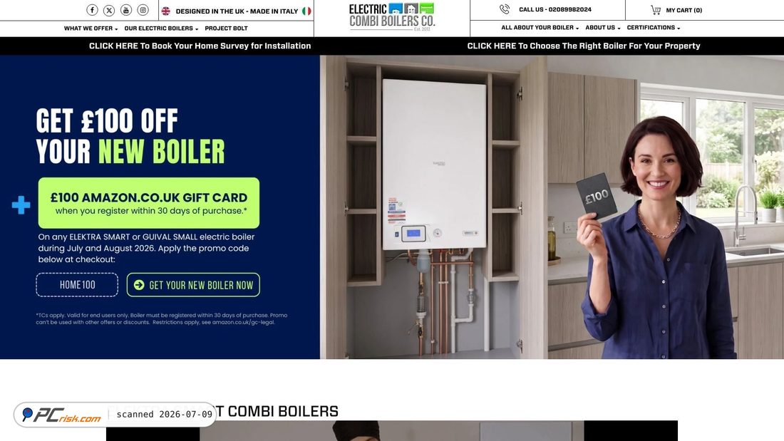 Screenshot of electriccombiboilerscompany.com