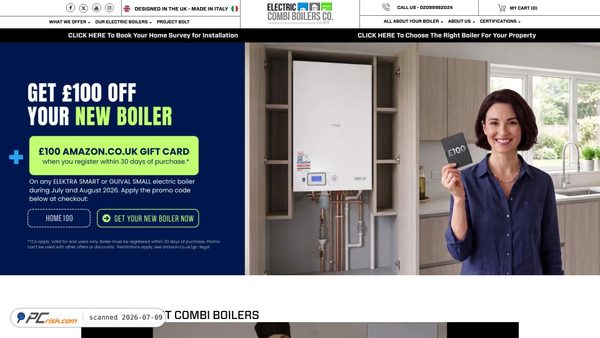 electriccombiboilerscompany.com screenshot