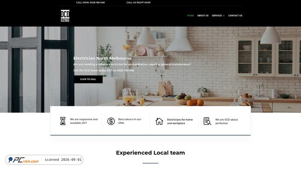Captura de electriciannorthmelbourne.com.au