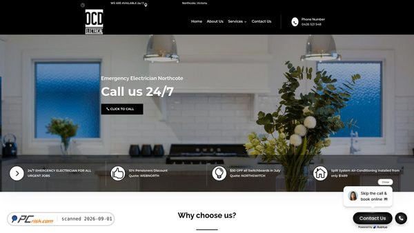 electriciansnorthcote.com.au Screenshot