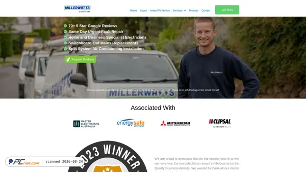 electriciansouthyarra.com.au screenshot