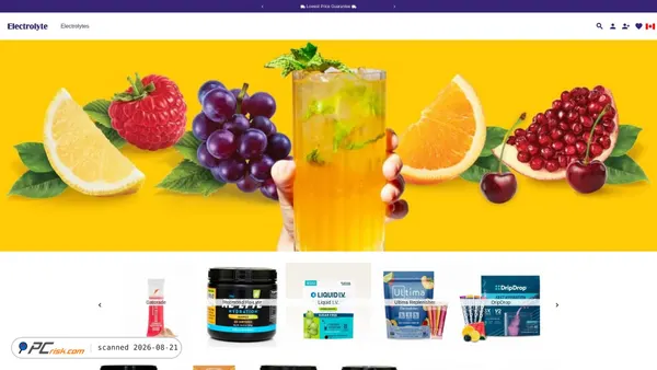 electrolytespowdercanada.ca screenshot