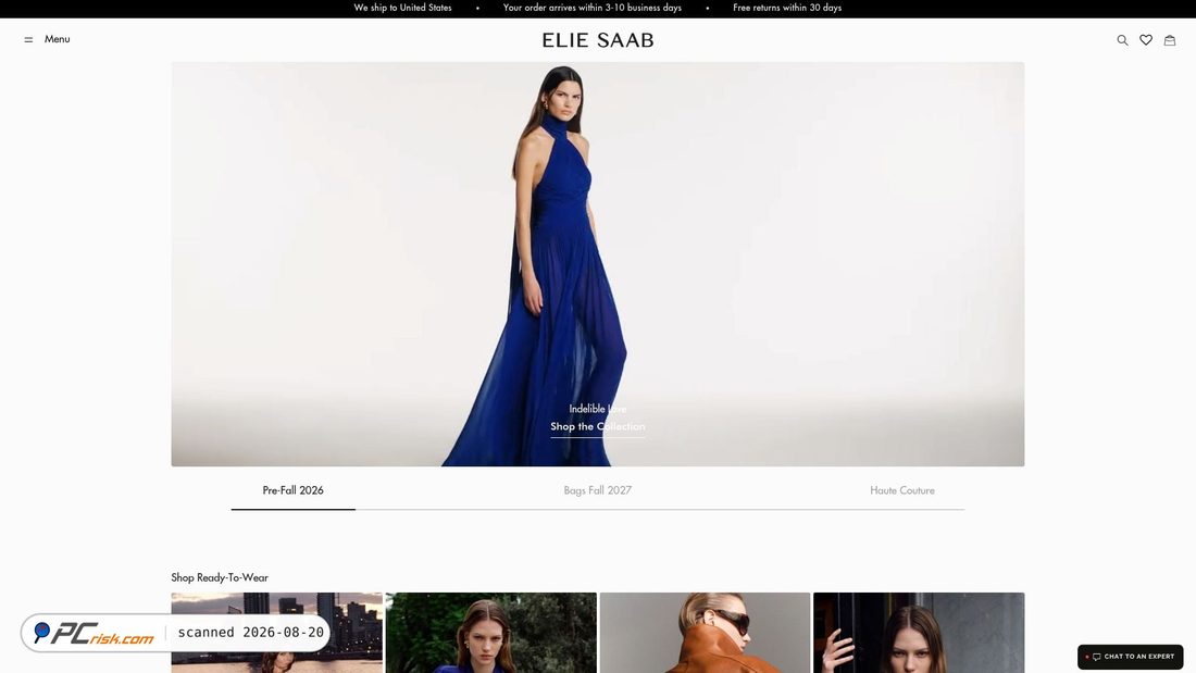 Screenshot of eliesaab.com