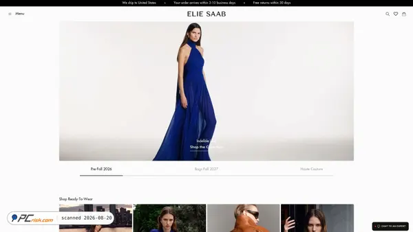 eliesaab.com screenshot
