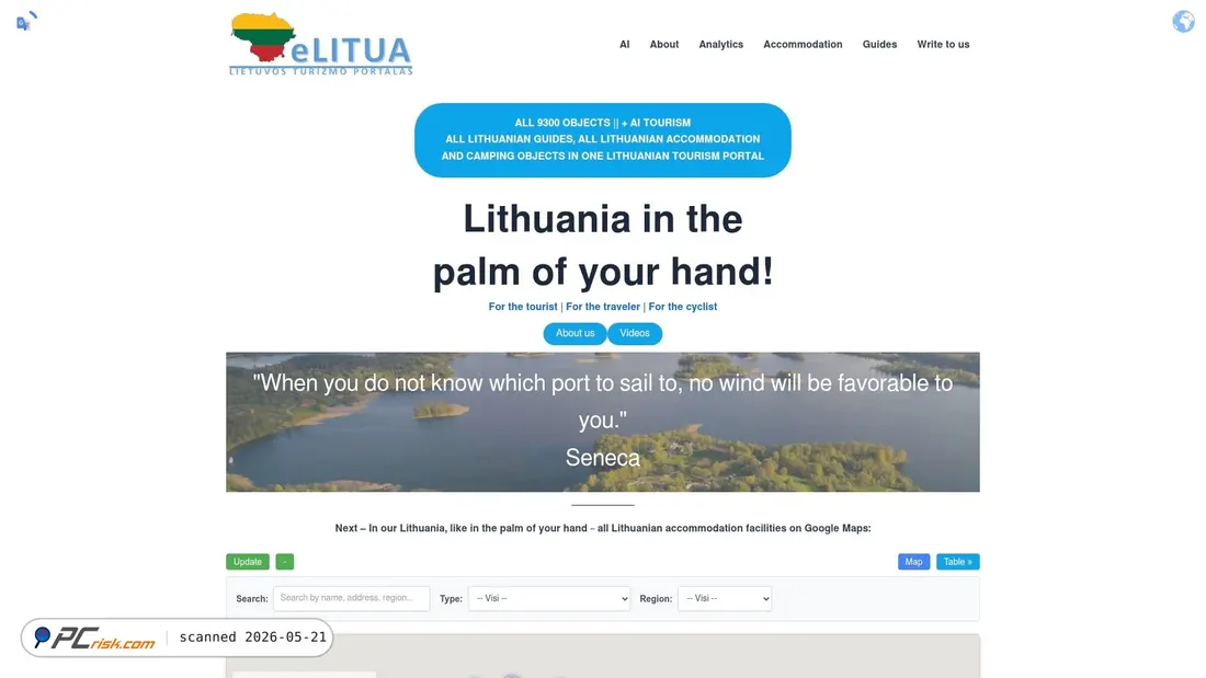 Screenshot of elitua.lt