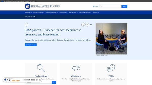 ema.europa.eu screenshot