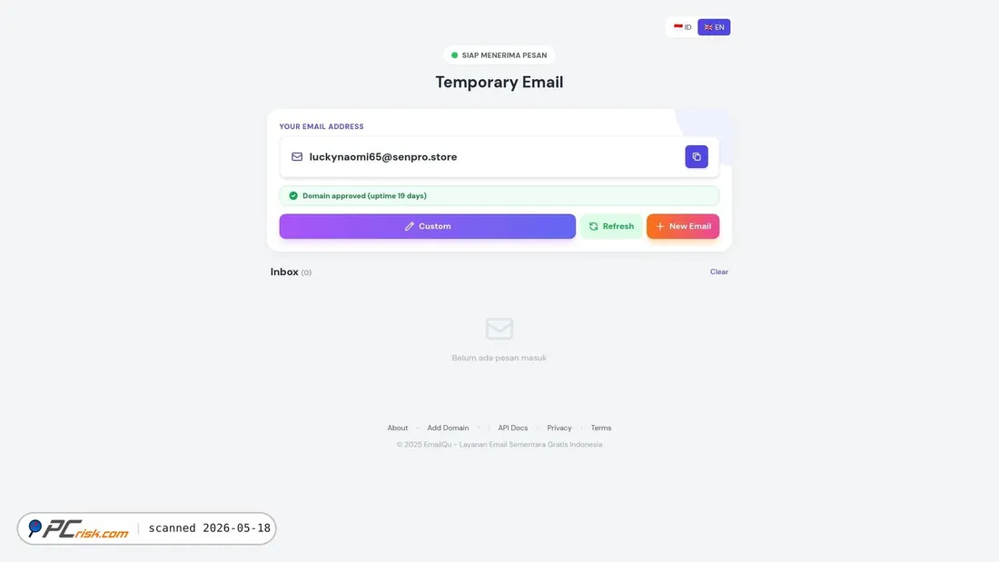 Screenshot of emailqu.com