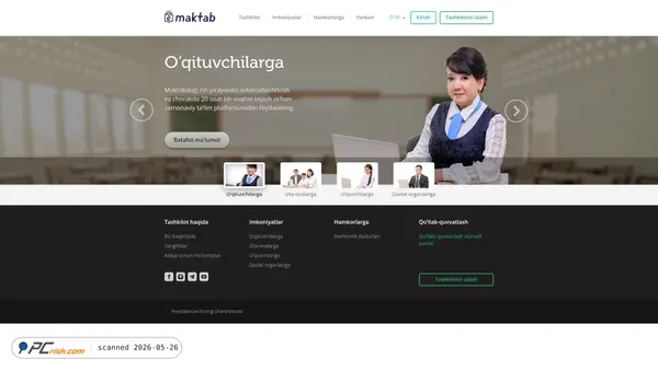 emaktab.uz screenshot