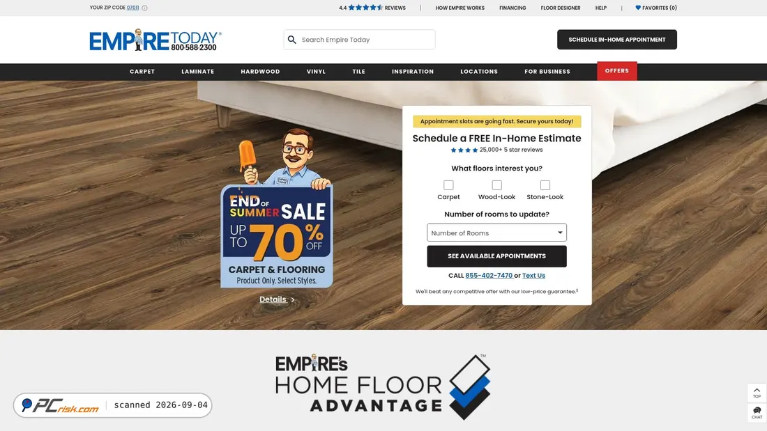 Screenshot of empiretoday.com