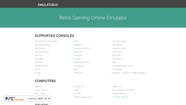 emujs.com screenshot