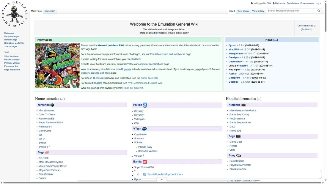 Screenshot von emulation.gametechwiki.com