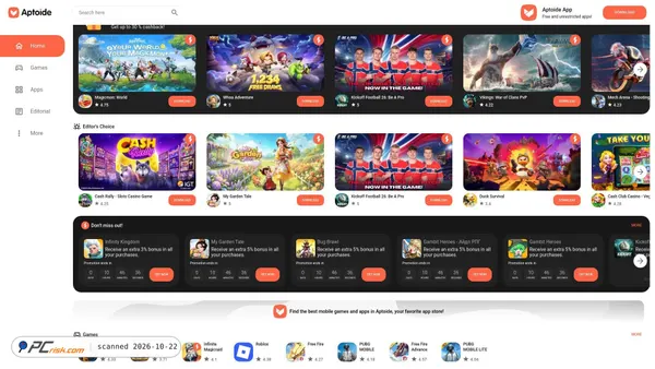 Screenshot di en.aptoide.com