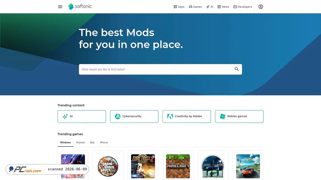 Screenshot of en.softonic.com