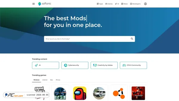 Screenshot di en.softonic.com