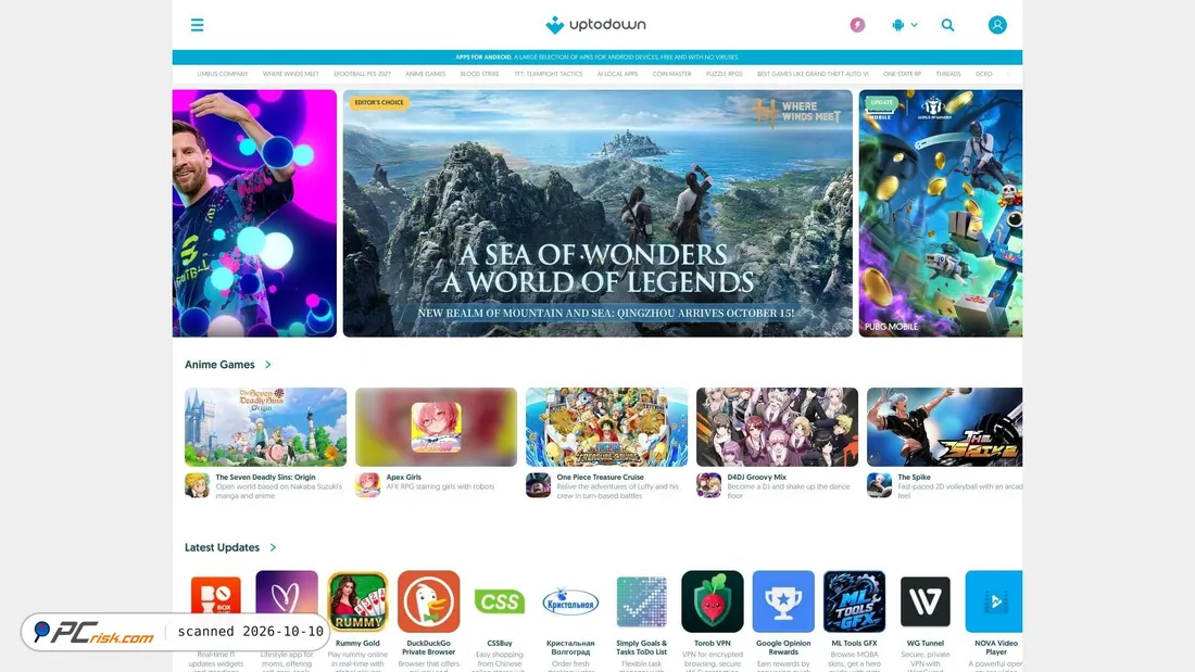 Captura de ecrã de en.uptodown.com