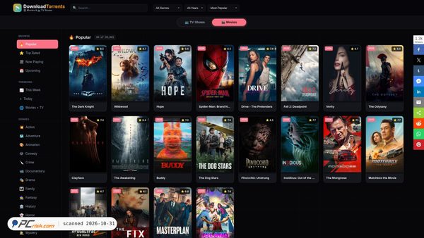 Screenshot di en.yify.sc