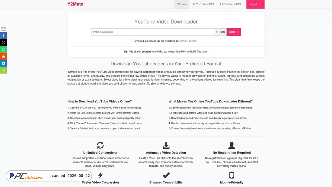Screenshot of en2.y2mate.is