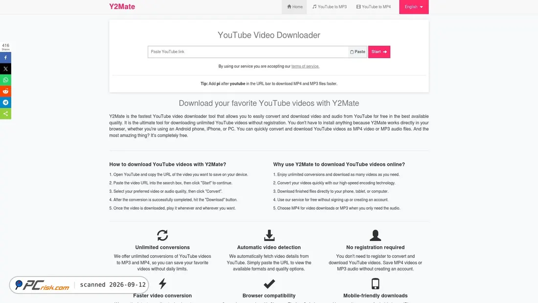 Screenshot of en2.y2mate.is