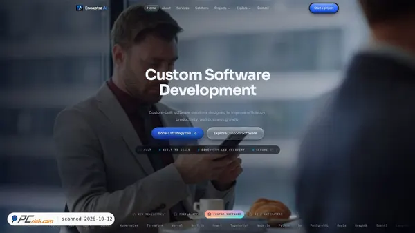 Screenshot di encaptraai.com