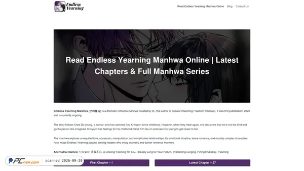Screenshot di endlessyearning.online