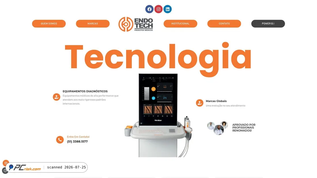 Screenshot of endotech.com.br