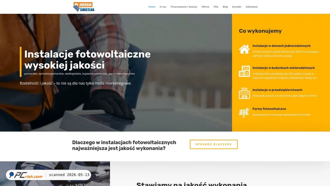 Screenshot von energiaswietlna.pl