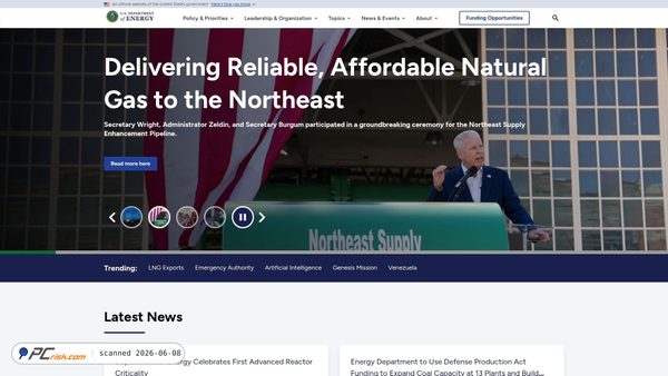 energy.gov screenshot