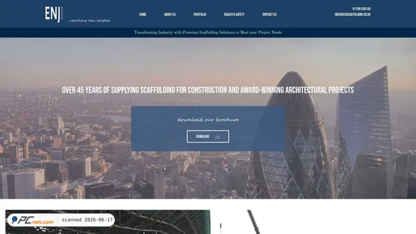 enjscaffolding.co.uk screenshot