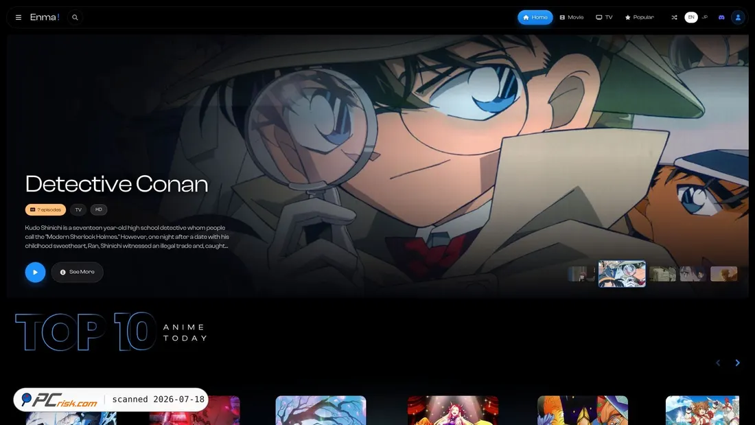 Screenshot of enma.lol