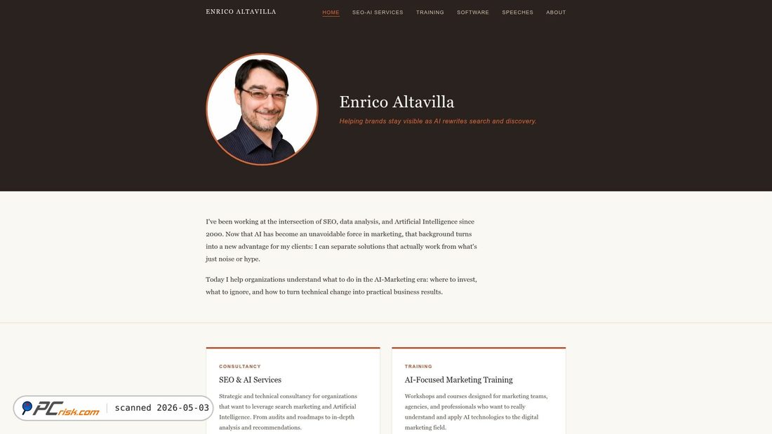 Screenshot di enricoaltavilla.com