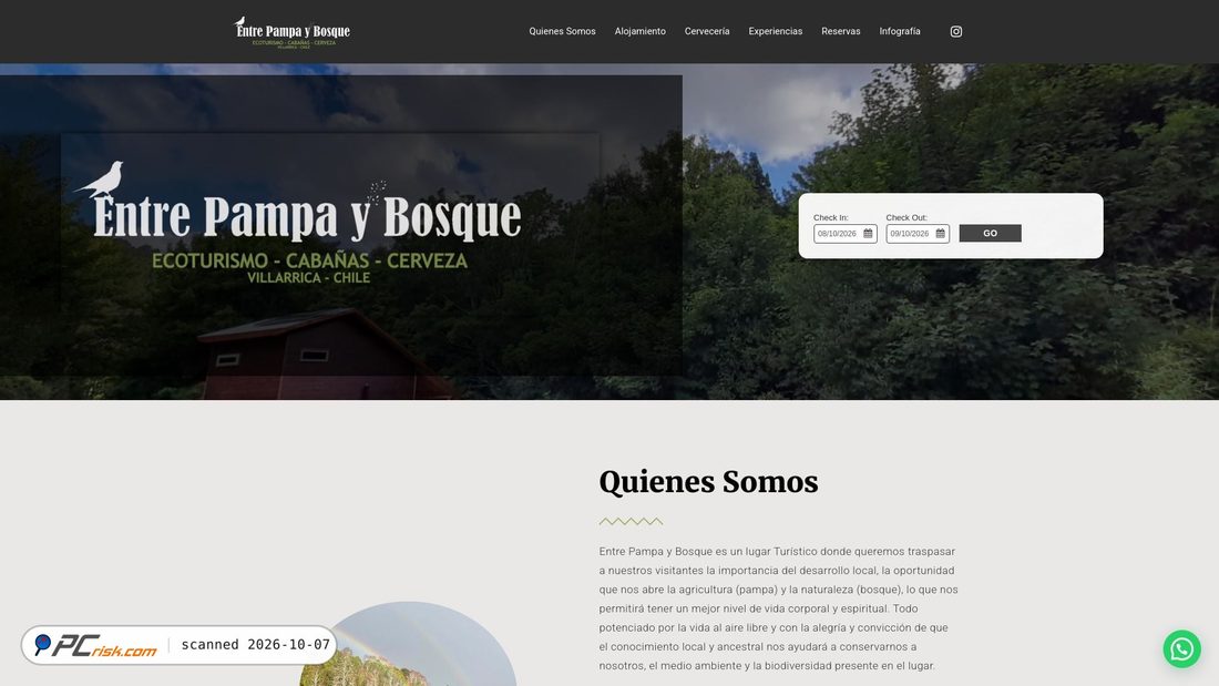 Captura de pantalla de entrepampaybosque.com