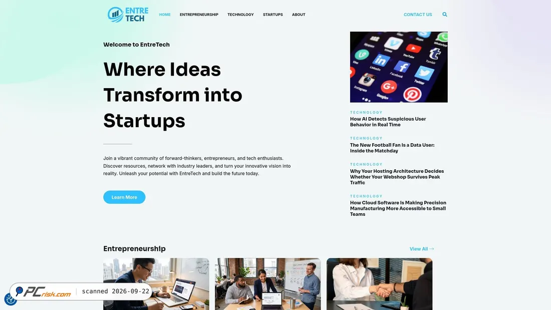 Screenshot of entretech.org