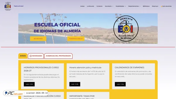 Capture d’écran de eoialmeria.es