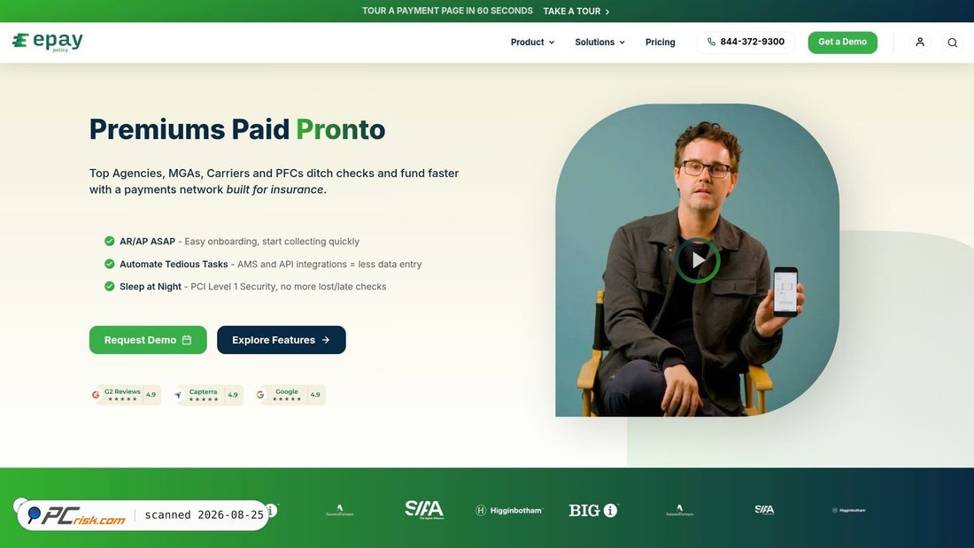 Screenshot von epaypolicy.com