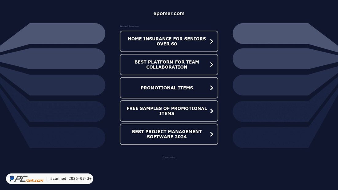 Screenshot of epomer.com