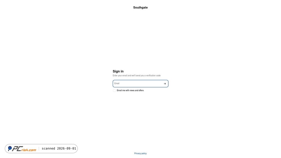 Screenshot von eportal.southgateglobal.com