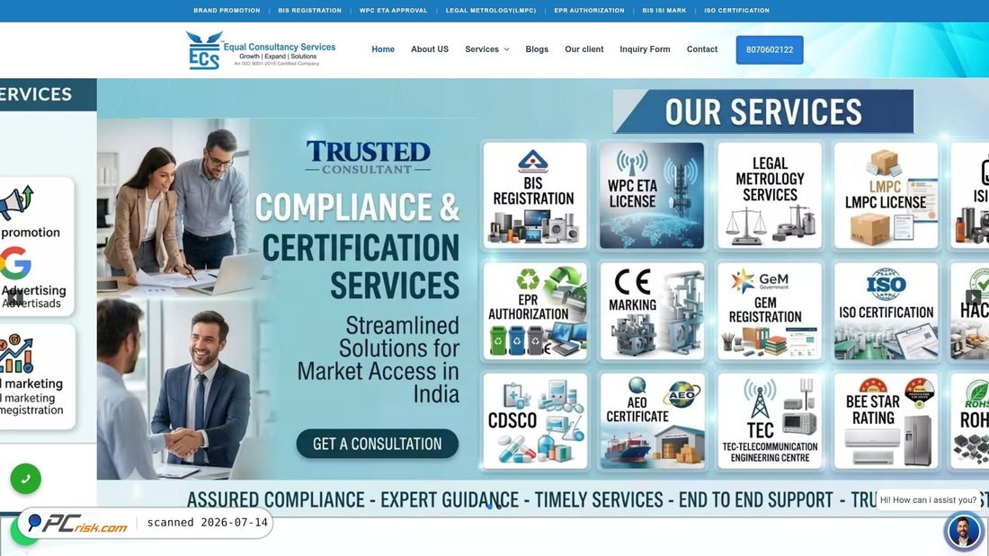 Screenshot of equalconsultancy.com
