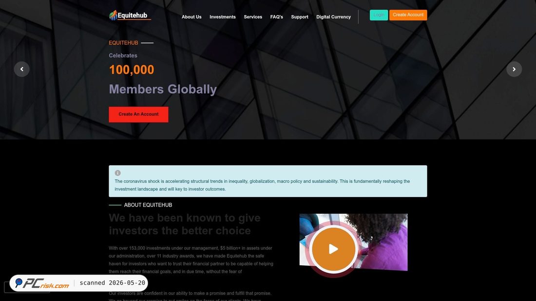 Screenshot of equitehubs.com