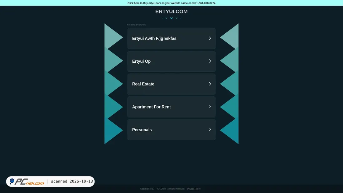 Screenshot von ertyui.com