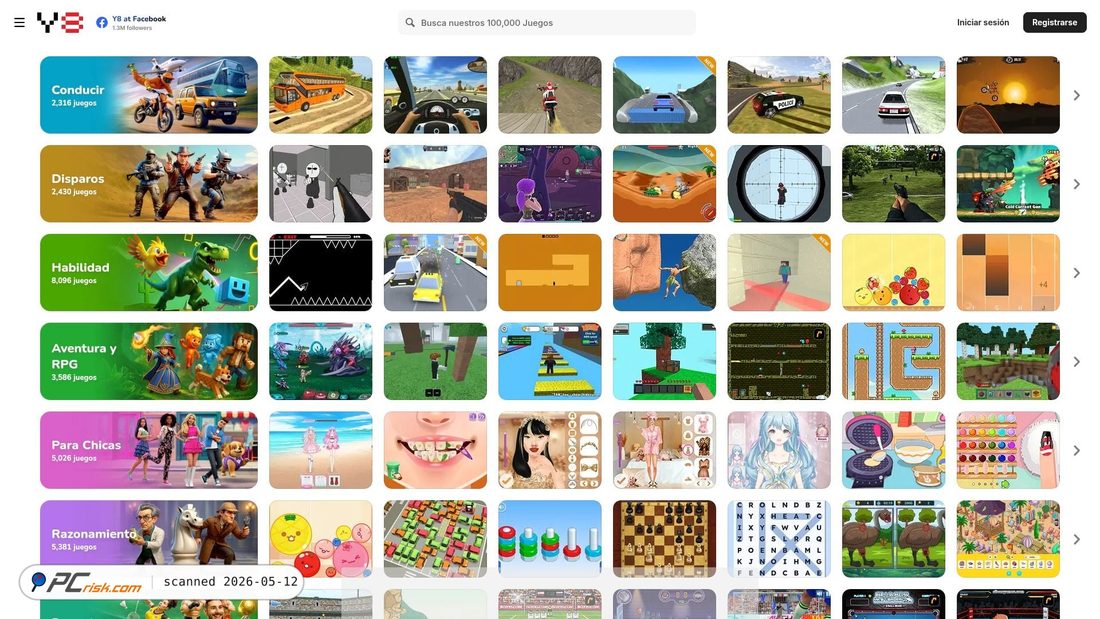 Captura de pantalla de es.y8.com