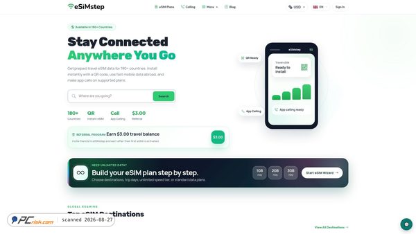 esimstep.com Screenshot